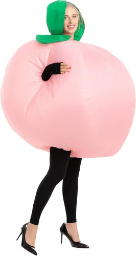 Vista 4 de Spooktacular Creations Disfraz inflable de Halloween para pareja de melocotón y berenjena para adultos, talla única para adultos