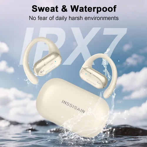 Vista 7 de Auriculares de Traducción AI en Tiempo Real – Auriculares Traductor de 164 Idiomas, Auriculares Inalámbricos 4-en-1 Bluetooth con Audifonos Blanco