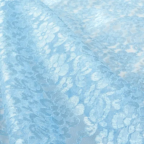 Vista 3 de Raschelle Lace Baby Blue, Tela por yarda