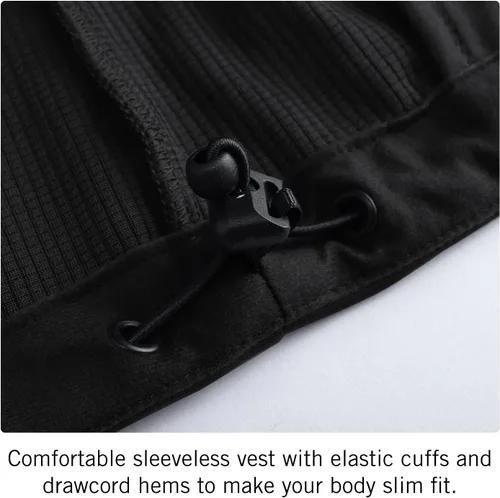 Vista 5 de BALEAF Chaleco ligero Softshell sin mangas para mujer, resistente al viento, cuello alto con bolsillos con cremallera, correr, senderismo, golf