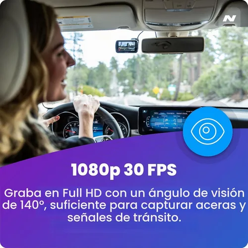 Vista 5 de Nextbase 222 Dash Cam Full 1080p/30fps Grabación HD en cámara DVR de coche, ángulo de visión amplio de 140 ° 6 carriles, compatible con filtro