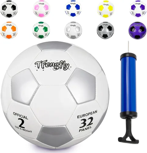 Vista 25 de Size 2, 5 Soccer Ball with Pump Needle-Training Recreation Soccer Ball Size 2, 5 Thicker PU Tight Weaved Mini Soccer Ball for Teen Boy Girl