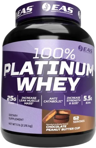Vista 13 de EAS 100% proteína de suero de platino, helado de chocolate, 2 libras