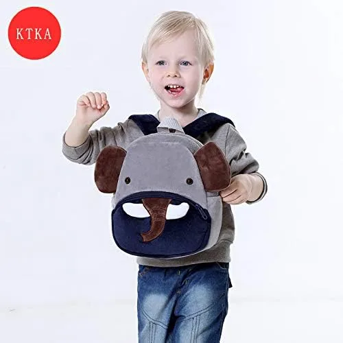 Vista 6 de Mochila linda del niño pequeño rellena animal de dibujos animados mini mochila escolar para niños y niñas