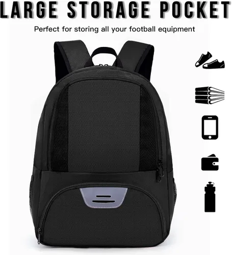 Vista 2 de Hsmihair Bolsa de fútbol,Mochila de fútbol juvenil, Mochila de baloncesto de voleibol de fútbol fo,Bolsas de equipo deportivo con compartimento