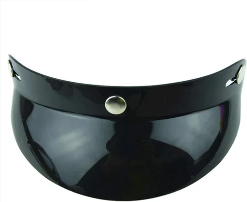 Vista 3 de Casco de Motocicleta con Visera de Pico para Casco de Cara Abierta 3/4, Casco Retro de Motocicleta y Casco Medio, Protección Solar