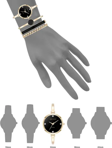 Vista 4 de Anne Klein Women's Bangle Watch and Bracelet Set