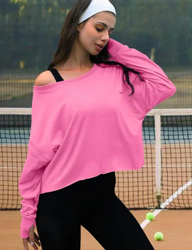 Vista 4 de UNIANKIYA Camisetas deportivas de bajo impacto con espalda abierta para mujer, de manga larga, recortadas, para gimnasio, correr, yoga, deportes