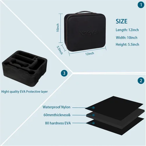 Vista 5 de Funda de transporte rígida mejorada para Nintendo SwitchSwitch OLED fundas de almacenamiento para consola controlador profesional con 21 tarjeteros