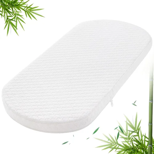 Vista 8 de Pro Goleem Protector de colchón para cuna de bebé, 32 x 16 pulgadas, funda Blanco nube