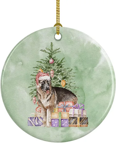 Vista 45 de Caroline's Treasures Bulldog, Bulldog inglés #2 y árbol de cerámica adorno colgante para árbol de Navidad, decoración colgante para el hogar