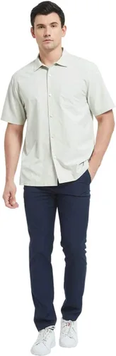 Vista 8 de Havana Breeze Camisas hawaianas de seda y algodón con botones para hombre, estilo casual, tropical, para la playa