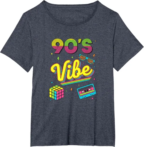 Vista 53 de 90s Nostalgia Retro Apparel - 90'S Vibe Retro T-Shirt Negro