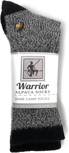 Vista 5 de WARRIOR ALPACA SOCKS - Calcetines de senderismo unisex de lana de alpaca para hombre y mujer Negro/Ceniza
