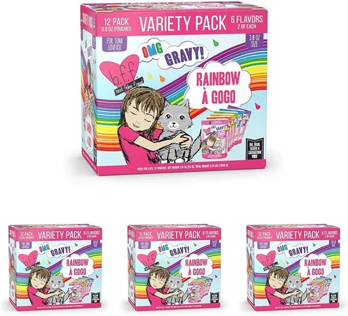 Vista 23 de Weruva B.F.F. OMG - Best Feline Friend Oh My Gravy!, Booya! - Alimento para gatos con carne de res y pollo en salsa, bolsa de 2.8 onzas