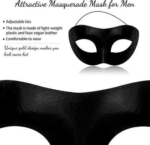 Vista 5 de Máscara de máscaras para parejas, para mujeres y hombres, máscara de Mardi Gras, máscara de metal de Halloween para festivales de Navidad, fiesta