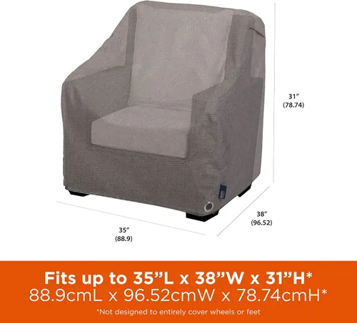 Vista 2 de Modern Leisure Garrison Funda para silla de patio, sala de estar/club, tela resistente al agua, protección de muebles de exterior, perfecta