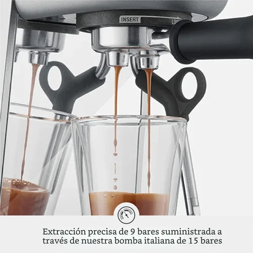 Vista 4 de Breville Bambino BES450BSS, máquina de café expreso de acero inoxidable cepillado