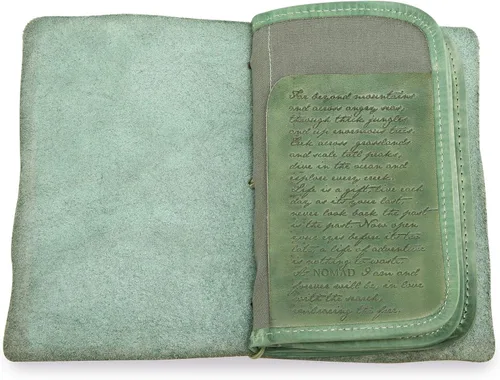 Vista 2 de Cartera de viaje organizadora de cuero genuino Nomad Cartera de mujer con soporte para pasaporte
