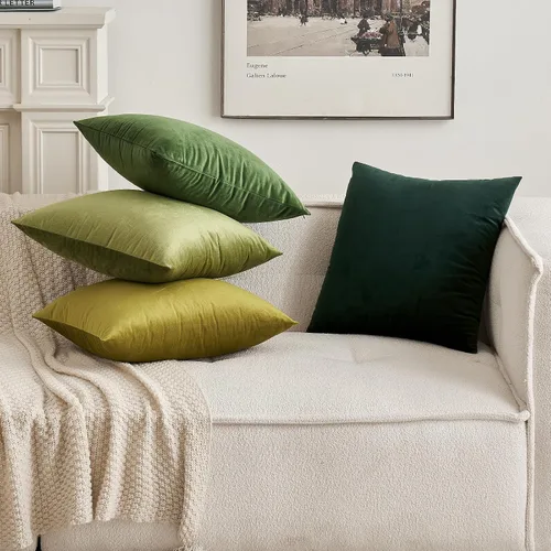 Vista 9 de MIULEE Funda de almohada de terciopelo suave, de lujo, decorativa, de Navidad, funda de cojín rectangular, decoración del hogar para sofá Verde