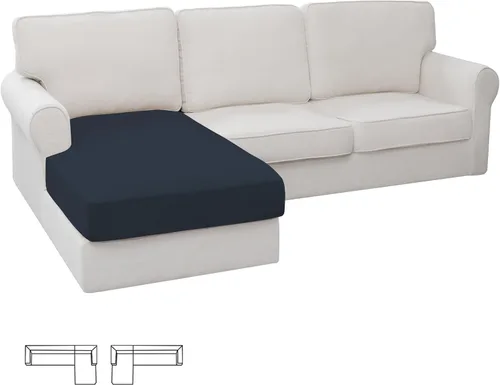 Vista 9 de Easy-Going - Funda de cojín elástica individual para sofá biplaza, sillón, funda de cojín protectora, suave, flexible con parte inferior elástica