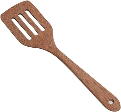 Vista 3 de 3 Uds Práctica Cuchara de Madera Cocinar Esquina Raspador Mango Largo Cuchara de Sopa Cuchara de Servir Comida Cuchara de Cocina Mango Largo Pala