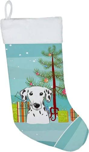 Vista 31 de Caroline's Treasures BB1590CS Árbol de Navidad y Alaskan Malamute Calcetines de Navidad para colgar en la chimenea, decoración de fiesta de Navidad