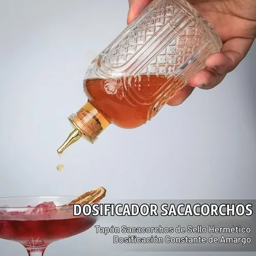 Vista 10 de SuproBarware Botella amargo para cócteles – Botellas de vidrio Dasher con tapas de tablero, ideal para camarero, bar en casa 3 piezas