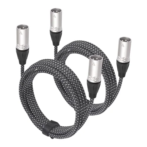 Vista 8 de Cable de micrófono XLR hembra a hembra de 6 pies, cables de conexión de micrófono equilibrados de 3 pines, cable DMX XLR hembra a hembra