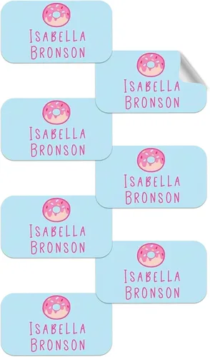 Vista 16 de Label Daddy Etiquetas de nombre personalizadas para niñas, etiquetas de nombre impermeables de tamaño individual para niños, sin planchado y Mariposa