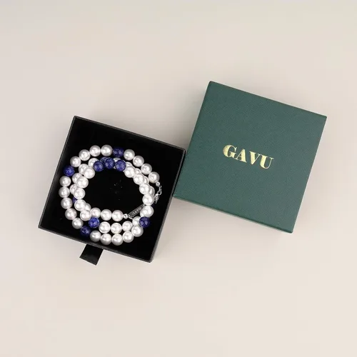 Vista 6 de GAVU Collar con cuentas de perlas para hombre