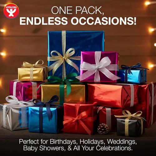 Vista 6 de Hygloss Products - Papel de aluminio metálico brillante, hojas de 20 x 26 pulgadas para artes, manualidades y envoltura de Navidad