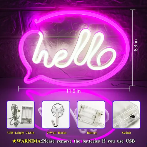Vista 26 de Letrero de neón de amor para dormitorio, USB o batería, luz de neón para pared, luz de neón LED como letreros de pared de neón para niñas, letrero