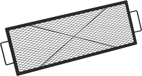 Vista 10 de onlyfire Parrilla de Cocción Rectangular con Marcas en X para Fogata Barbacoa, Rejilla de Parrilla BBQ de Acero Extra Resistente para Fogata
