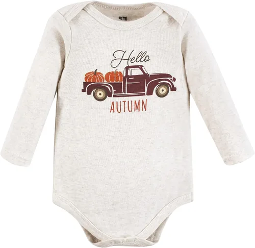 Vista 100 de Hudson Baby Body unisex de algodón de manga larga para bebé, leopardo rosa rojo