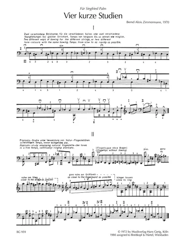 Vista 2 de VIER KURZE STUDIEN VIOLONCELLE