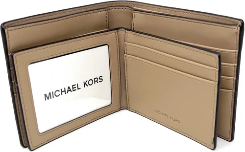 Vista 4 de Michael Kors Cooper MK - Cartera tipo cartera con logotipo para hombre, Vainilla, L