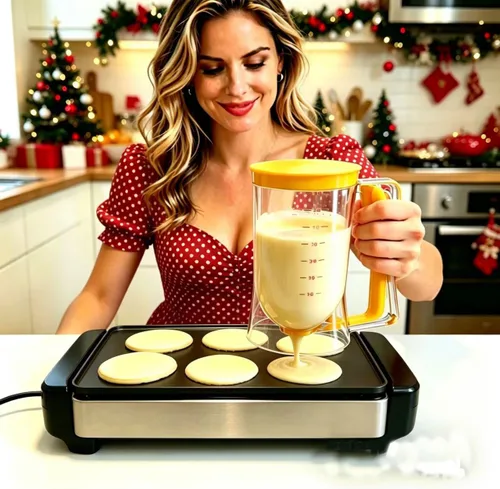 Vista 3 de BBSTARZ Separador de masa para magdalenas, crepes, galletas, pasteles, gofres. Dispensador de masa, separador de galletas, separador de crema. Taza