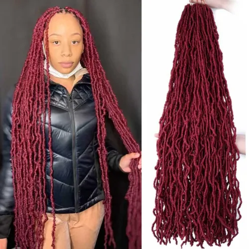 Vista 31 de 6 Paquetes Soft Locs Cabello de Ganchillo Pre Looped Faux Locs Trenzas de Ganchillo Goddess Locs Dreadlocs Cabello Sintético Para Mujeres Negras 1b