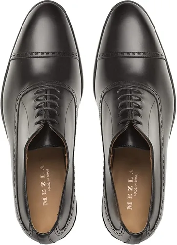 Vista 5 de Mezlan E400 - Zapatos de vestir de lujo para hombre - Piel de becerro europea con acabados a mano - Hecho a mano en España - Ancho medio