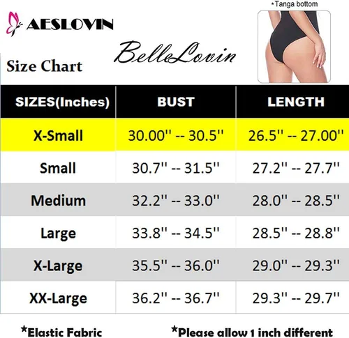 Vista 3 de BelleLovin Body básico de manga larga con cuello cuadrado para mujer