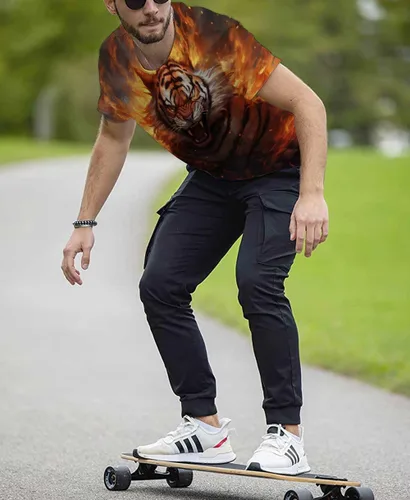 Vista 4 de Camisetas para hombre - Camiseta suave ajustada con diseño gráfico