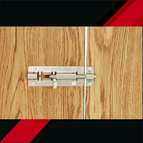 Vista 8 de BT002 - Cerradura de perno de barril de 4 pulgadas, cerradura de puerta gruesa de alta calidad, cerradura deslizante de acero inoxidable con 12
