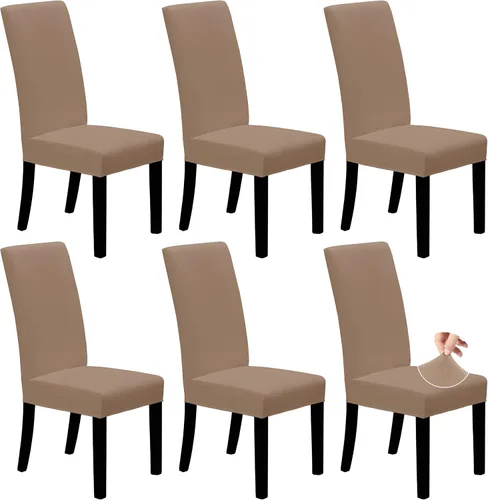 Vista 22 de Easy-Going - Juego de 2 fundas elásticas para sillas de comedor, fundas para sillas de comedor, fundas para sillas Parsons para comedor, ceremonia