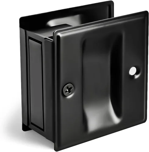 Vista 12 de HOMOTEK Tirador de puerta de bolsillo de privacidad sin placa de interruptor. Reemplaza los accesorios deslizantes de pasaje viejos o dañados sin