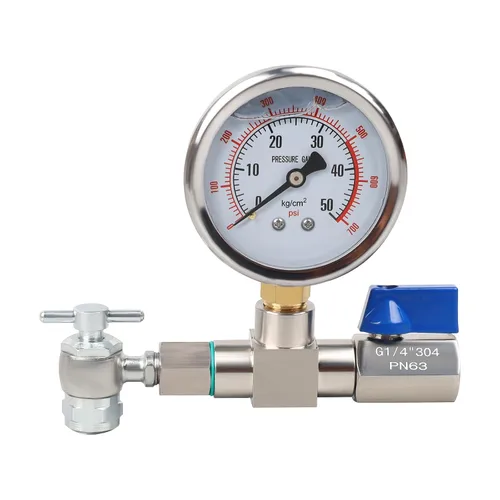 Vista 8 de Kit de recarga de nitrógeno ENYSAON con manómetro de nitrógeno de 700 psi y manguera flexible de alta presión de 10 pulgadas. Herramienta de recarga