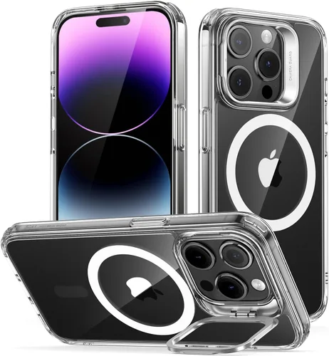 Vista 76 de ESR Funda para iPhone Air con soporte de almacenamiento, compatible con MagSafe, protección contra caídas de grado militar, funda magnética