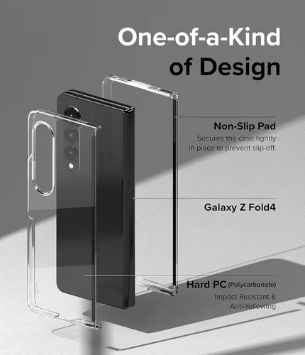 Vista 7 de Ringke Funda delgada [material antiamarilleo] compatible con Samsung Galaxy Z Fold 4 5G (2022) para minimalista pero resistente, funda transparente