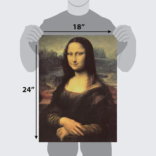 Vista 2 de Póster de Mona Lisa por Leonardo Da Vinci - Impresión artística (laminada, 18 x 24 pulgadas)