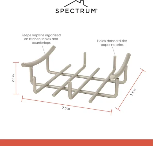 Vista 6 de Spectrum Diversified Servilletero de papel plano europeo, níquel satinado